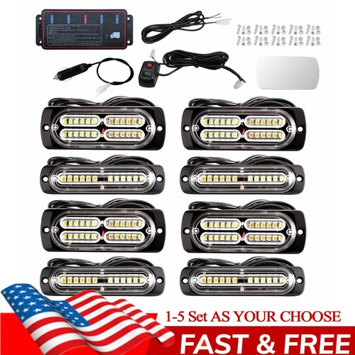 Amber white led strobe light - amber/white,